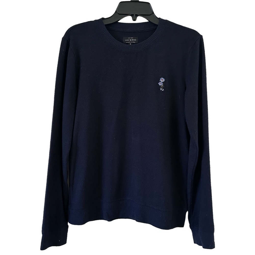 Lucky Brand Women’s Sweater Navy Blue Size M